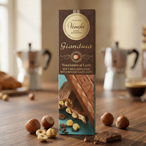 Venchi Czekolada Gianduja z Orzechami Laskowymi 200g - Klasyka Piemontu w Formacie Maxi
