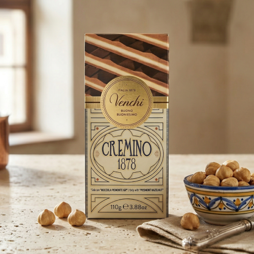 Venchi Czekolada Cremino Bar 110g - Aksamitna Ikona Włoskiej Tradycji