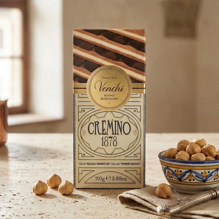 Venchi Czekolada Cremino Bar 110g - Aksamitna Ikona Włoskiej Tradycji