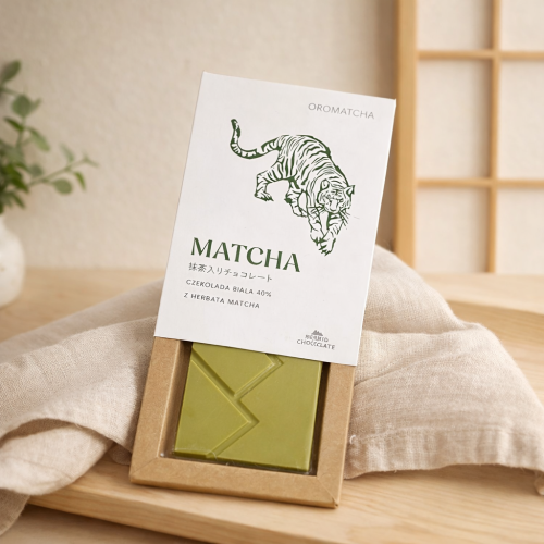 Beskid Chocolate &amp; Oromatcha - Czekolada Biała 40% Matcha 70g
