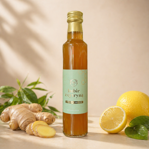 Kasia z Podlasia - Syrop Imbir z Cytryną na Miodzie 230 ml