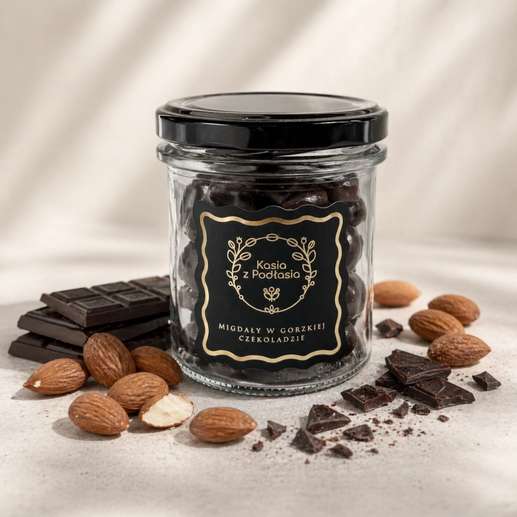 Kasia z Podlasia - Migdały w gorzkiej czekoladzie 200 g