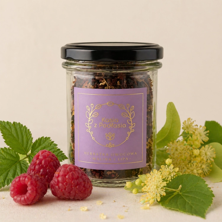 Kasia z Podlasia - Herbata zielona z maliną i lipą 80 g